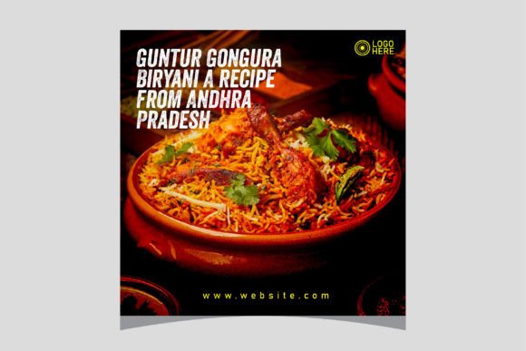 Biryani Social Media Post