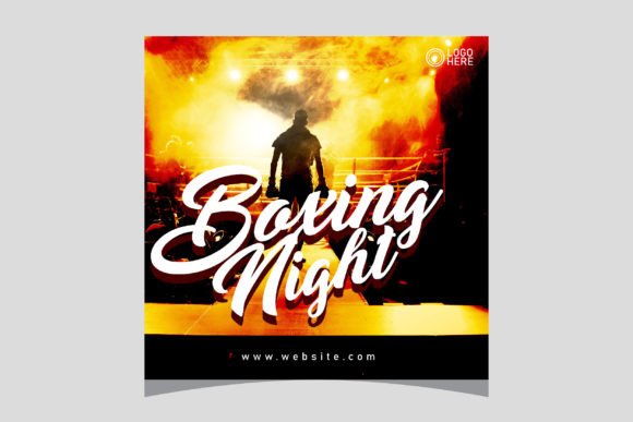 BOXING NIGHT Social Media Post Graphics