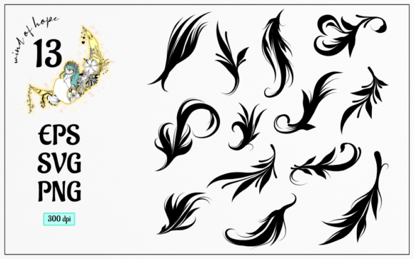Calligraphic Swirl Element: Web Elements & Graphics