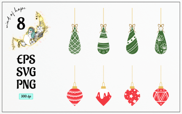 Christmas Ball Element: Graphics & Web Elements for Handmade Creators