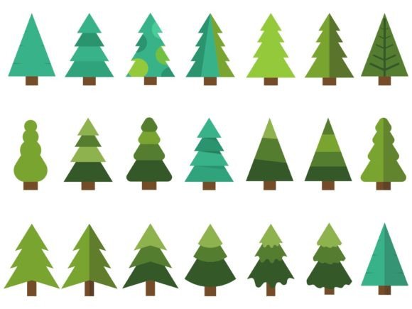 Christmas Tree Collection: Graphics & Web Elements