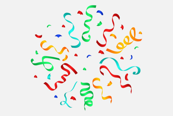 Colorful Vector Confetti Background: Web Elements & Graphics