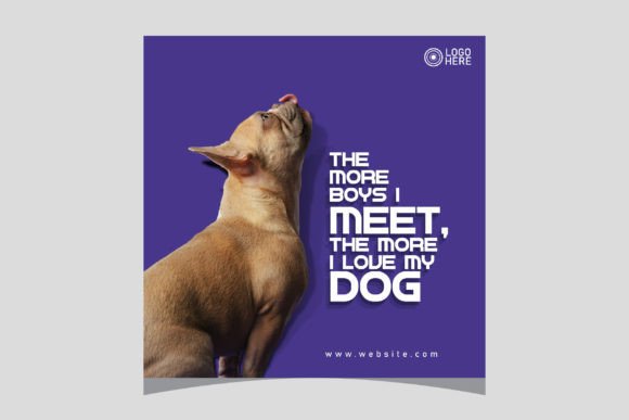 DOG SOCIAL MEDIA POST: Graphics & Web Elements for Local Branding
