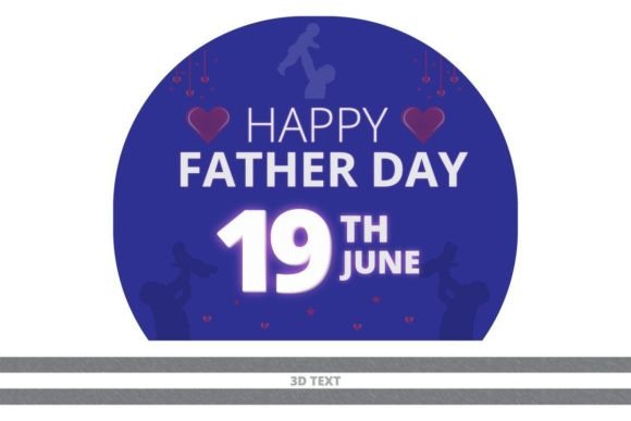 Fathers Day 3D Text: Graphics & Web Elements for Sellers
