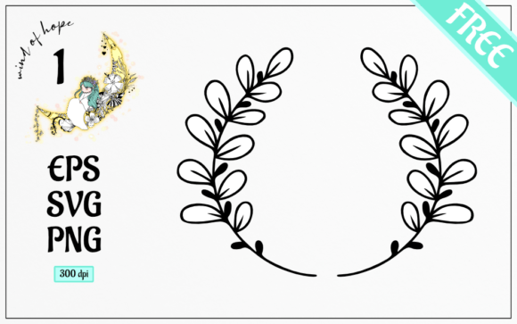 Flower Wreath Doodle Border: Free Graphics for Handmade Business