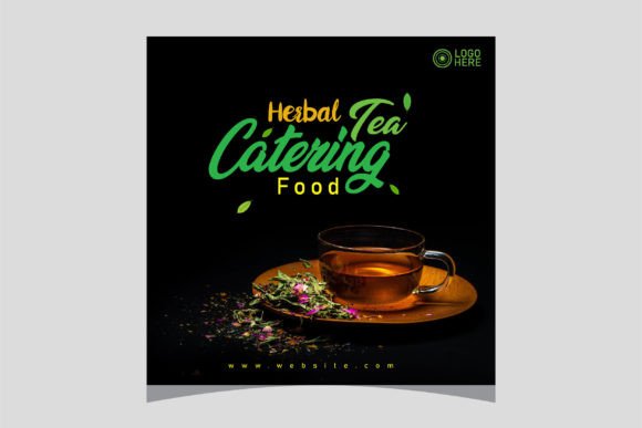HERBAL TEA SOCIAL MEDIA POST Graphics & Web Elements