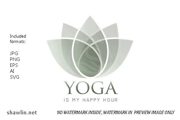 Oriental Lotus Yoga Short Quotes: Graphics & Web Elements