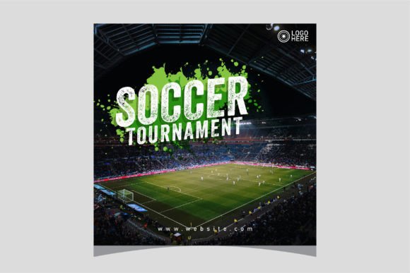 Soccer Tournament Social Media Post: Graphics & Web Elements