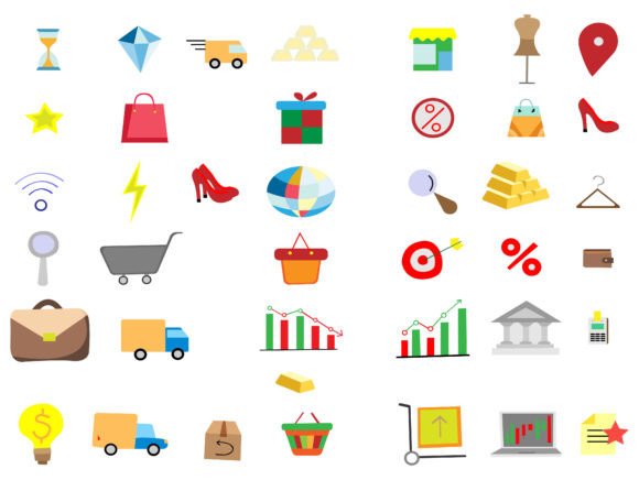 Trading Elements Hand Drawn Collection: Graphics & Web Elements